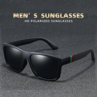 Stylish Brand Men Square Driving Polarized Sunglasses Outdoor Casual Cycling Running Fishing Sunglasses Vintage Large Frame
