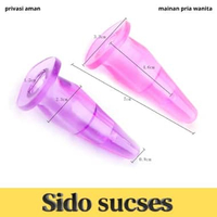 Silikon Penyumbat Anal Butt Plug Berongga Ukuran Mini Gendut BERONGGA TIPE P044A