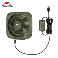 Naturehike Rechargeable Electric Fan Portable Mini Camping Air Cooler Hanging Tent Gear Outdoor Multifunction Grill