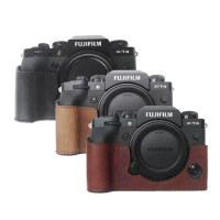 Vintage Camera Case Fuji XT4 Case Handmade Genuine Leather Camera case For Fujifilm XT4 Bag XT4 Half Cover Case