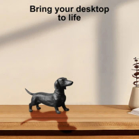 Dachshund Figurine Sculpture Home Desktops Decorations Standing Long Dog Statue