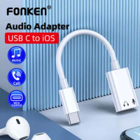 USB C To for IOS Headphone Audio Adapter for iPhone 15 Pro Earphone Converter Type C To for IOS Audio Converter for IPad MacBook