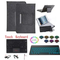 touch Bluetooth Keyboard Cover For Samsung Galaxy Tab S3 9.7 T820 T825 SM-T820 SM-T825 9.7'' tablet case Light Backlit keyboard