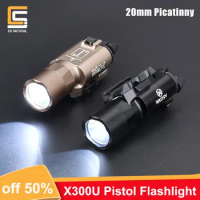 Tactical Airsoft X300U X300 Ultra LED Flashlight Rifle Weapon Pistol Scout Hunting Gun Light Picatinny Rail Airsoft Accessories