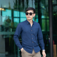 2025เสื้อแขนยาว คอปก ผ้าOxford เกรดพรีเมี่ยม ARDAMAN ทรงสลิม [คอปก]
