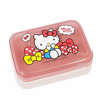 小禮堂 Hello Kitty 掀蓋型肥皂盒 (蝴蝶結款)