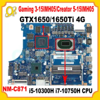 NM-C871 for Lenovo gaming 3-15IMH05/Creator 5-15IMH05 laptop motherboard i5-10300H i7-10750H CPU GTX1650/1650Ti 4G 5B20S44483