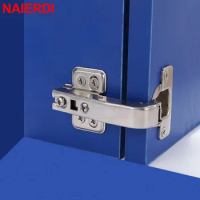 NAIERDI 2 Pack 90 Degree Soft Closing Cabinet Hinges 35mm Hydraulic Door Hinges Furniture Hinge for Folded Cupboard Wardrobe