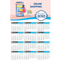 Kalender Dinding 1 Tahunan (12 bulan) 2021 Custom Foto bisa satuan