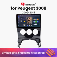 Junsun V1 AI Voice Wireless CarPlay Android Auto Radio for Peugeot 3008 2009 - 2015 4G Car Multimedia GPS 2din autoradio