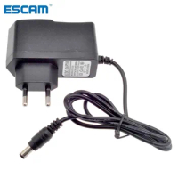 ESCAM EU AU UK US Plug Type 12V 1A 5.5mm x 2.1mm Power Supply AC 100-240V To DC Adapter Plug For CCTV Camera / IP Camera