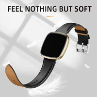 Leather Band For fitbit versa 4 band fitbit versa 3 Lite Men Watch Bracelet Strap For Fitbit versa 4/3 Real leather strap