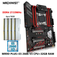 MACHINIST X99 Motherboard Kit LGA 2011-3 Set Xeon E5 2666 V3 CPU processor DDR4 4*8GB RAM Memory M.2 NVME four-channel ATX MR9D