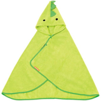 小禮堂 恐龍 兒童造型連帽浴袍披肩 (綠款)