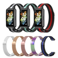 Magnetic Loop Strap For Huawei Band 8 7 6 pro Smart Watch Replacement Metal Wristband Bracelet For Huawei Honor Band 6 7