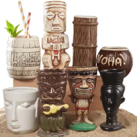 Fashion Creative TIKI Mug 16 Ceramic Mug Cocktail Mug Coconut Shape Samiff Mug Wine Cocktail Mug Home
