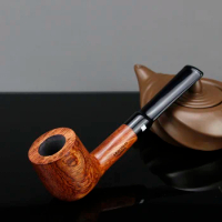 Classic Straight Tobacco Pipe 9mm Filter Smoking Pipe Rosewood Smoke Pipe Accessory Wooden Pipe