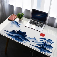 Large Mouse Pad Chinese Ink Painting Desk Mats Gaming Mousepad Rubber Keyboard Mat Xxl Office Desk Mats Big Computer Mousepads