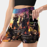 Kingdom Hearts 3 Cover Women's skirt With Pocket Vintage Skirt Printing A Line Skirts Summer Clothes Kingdom Hearts Kingdom