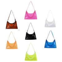 Fashion Ladies Jelly Bags PVC Clear Bag Underarm Bags Casual Women Summer Handbags Purse Cell Phone Shoulder Bag