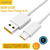 Realme Gt 5G 8 Pro 10 Superdart Cable Type C 6.5A Super Fast Charge Cabel Oppo Find X5 Pro Neo Reno 6 7 65w Supervooc Super dart