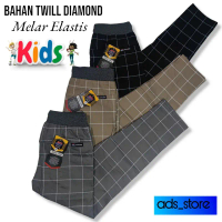 Celana Tartan Panjang Anak Cowok Laki-laki Motif Kotak Twill Catton Size 11-13 Tahun