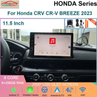 11.5 Inch 8+256GB Car Radio Multimedia player For Honda CRV CR-V BREEZE 2023 navigation GPS Audio stereo 4G Carplay Head Unit