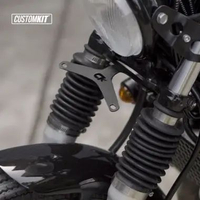 CUSTOMKIT - BREKET DUDUKAN NOPOL DEPAN MOTOR KAWASAKI W175/BENELLI PE 250 W175