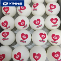 YINHE Red Heart Table Tennis Balls with Seam 40+ ABS New Material Ping Pong Ball Special for Provincial Teams Club Training