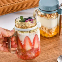 Cups Cup Jar Yogurt With Jars Dessert Clear Disposable Plastic Lid Glass  Pudding Go Smoothie Container