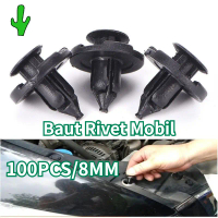 100pcs Baut Rivet 8mm Klip Penahan Universal Fender/Bumper Mobil dengan Material Kuat Tahan Lama