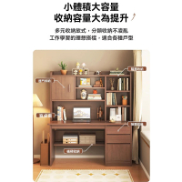 【歐德沐】實木學習書桌100*45*165cm 三色可選 加厚15mm板材 多元儲物(書桌 電腦桌 書架 寫字桌 預購15天)
