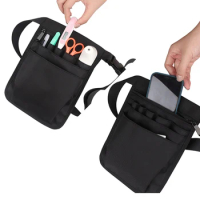 Black Waterproof Hand Repair Tool Nylon Waist Bag Hardware Storage Toolkit Scissors Outdooor Organizer Hand Waist Bag