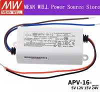 MEAN WELL APV-16 APV-16-5/12/15/24V 16W Single Output Switching Power Supply APV-16-12 APV-16-24