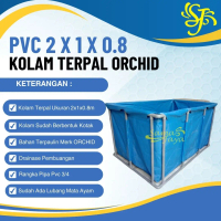 Terpal Kolam Ikan - Kolam Terpal Murah Ukuran 200 x 100 x 80 - Bak Koi