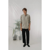 LARUSSO X TENCEL Two Way Collar Shirt - Sage Green