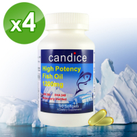 Candice康迪斯歐米加600魚油膠囊(90顆*4瓶)｜超級Omega-3
