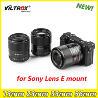 VILTROX 13mm 23mm 33mm 56mm F1.4 Sony Lens Auto Focus APS-C Compact Large Aperture Lens for Sony Lens E mount A7II Camera Lenses
