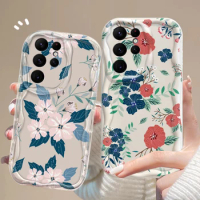 Flower Soft Case For Samsung Galaxy S24 S23 Ultra S21 Plus S20 FE J2 J7 Prime M54 5G Shockproof Anti-drop Phone Cover Funda