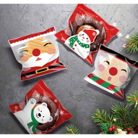【嚴選&amp;現貨】聖誕節 10*10餅乾袋自黏袋 10x10 包裝袋  糖果袋 手工皂袋 曲奇袋 點心袋 糖果袋