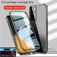 Full Protection Metal Magnetic Case For VIVO iQOO Z7x Z7 Pro 5G Double-Sided Glass Transparent Snap Lock Cover Cases