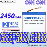 GUKEEDIANZI High Capacity Battery 2450mAh for Logitech G533, G933, G933S Bateria