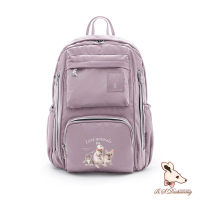 【冰山袋鼠】動物派對 - 輕旅大容量附插袋後背包 - 粉紫色(Z060-3P)