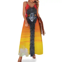 Sunset Emu Sleeveless Dress summer dress fairy dress