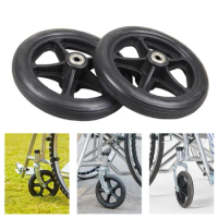 2PCS 7 Inch Wheelchair Casters Small Cart Rollers Chair Wheelchair Front Wheel Diameter 8MM Wheelchair Casters Replace