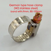 German type stainless steel pipe hose tube clamps clips 80-100mm in 500pcs