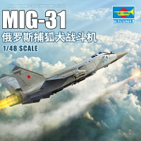 拼裝模型 飛機模型 戰機玩具 航空模型 軍事模型 小號手拼裝飛機模型 1/48俄羅斯MiG31捕狐犬截擊機 81753 送人禮物 全館免運