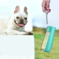 550ML Dog Water Bottle with Foldable Bowl Convenient Portable Large Capacity Pet Kettle for Travel Outdoor