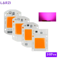 10pcs/lot Led Grow Chip 10W 20W 30W 50W 110V 220V Cob Grow Light Chip Full Spectrum for Indoor Plant Seedling Grow and Flower