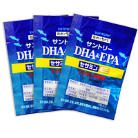 【Suntory 三得利】魚油DHA&EPA+芝麻明E(4顆 x 30包)